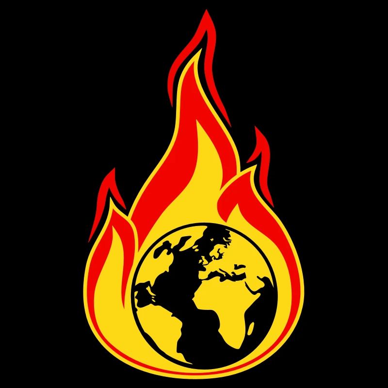 earth on fire planet home climate change global erw