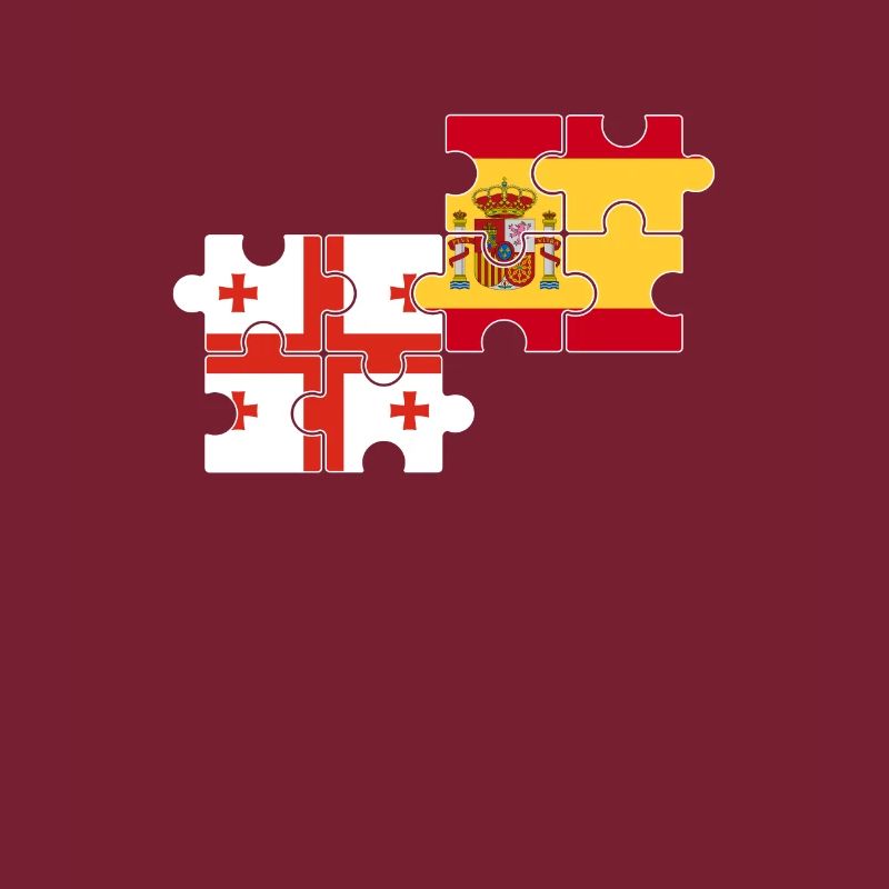Georgien Spanien Flagge Spanisch Georgier
