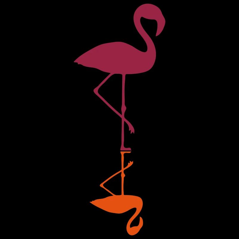 flamingo mirroring water mirrored reflection r
