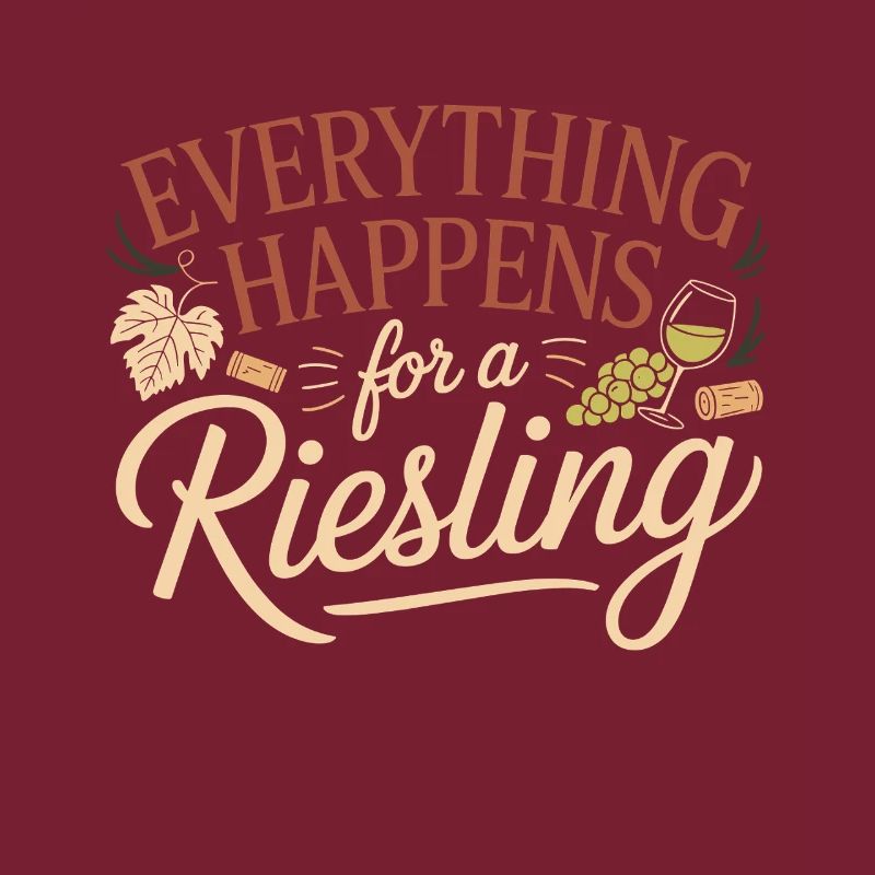 Wein Weintrinker Everything Happens For A Riesling
