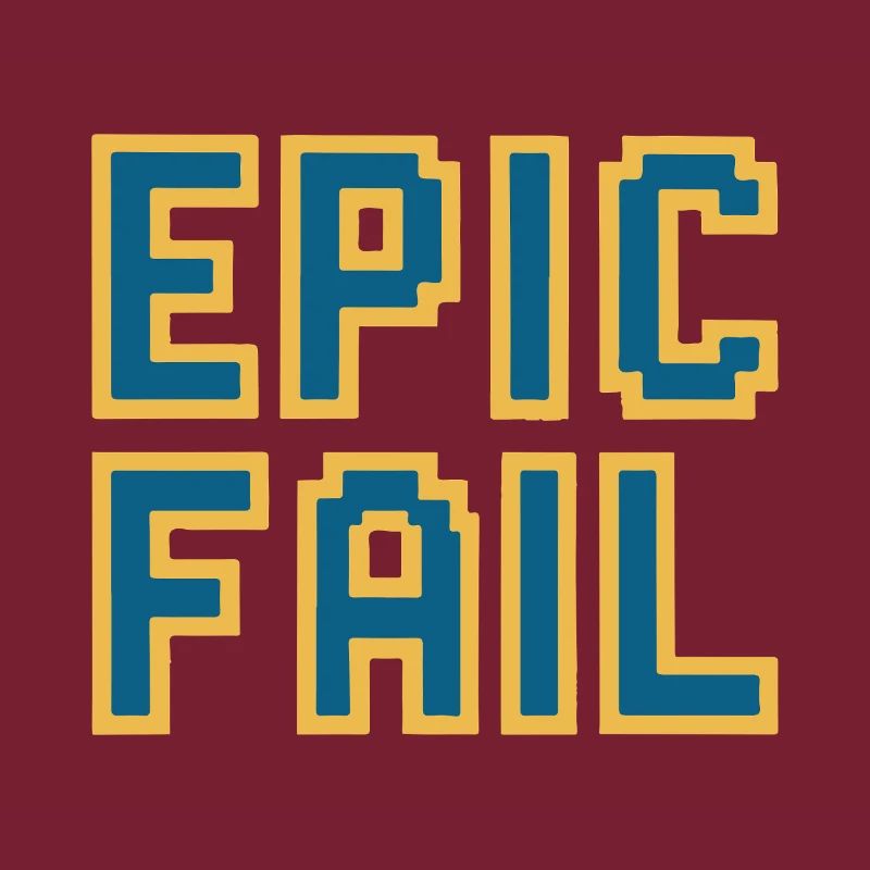 Échec épique - mème de jeu rétro 8 bits