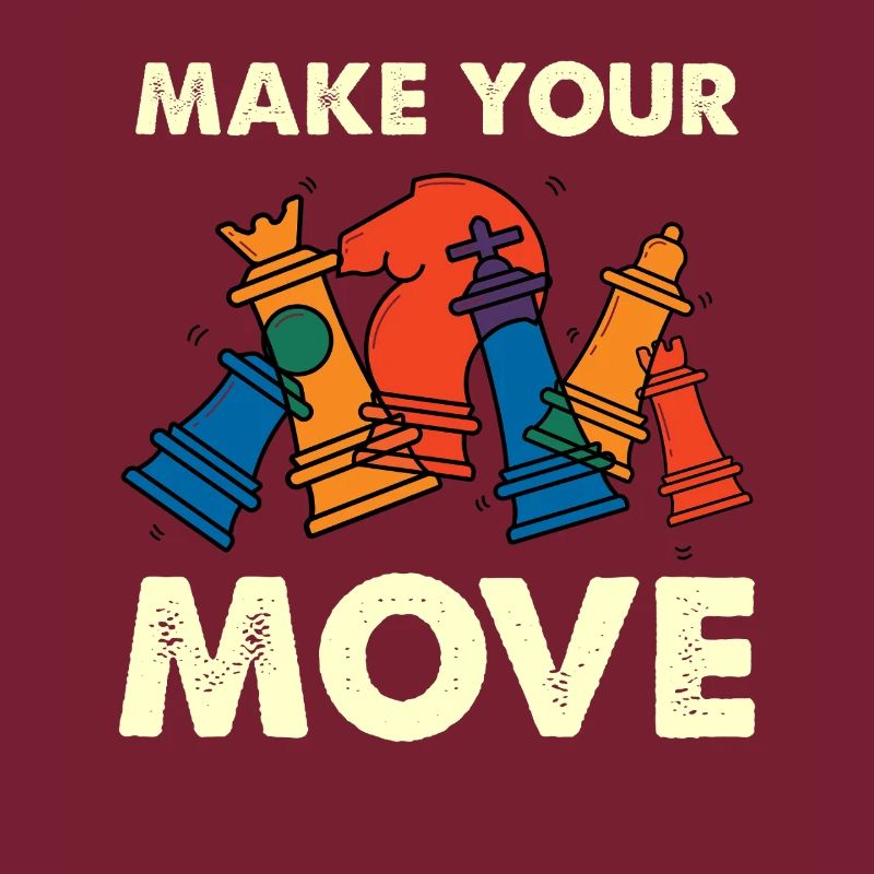 Make your move – colorful chess pieces