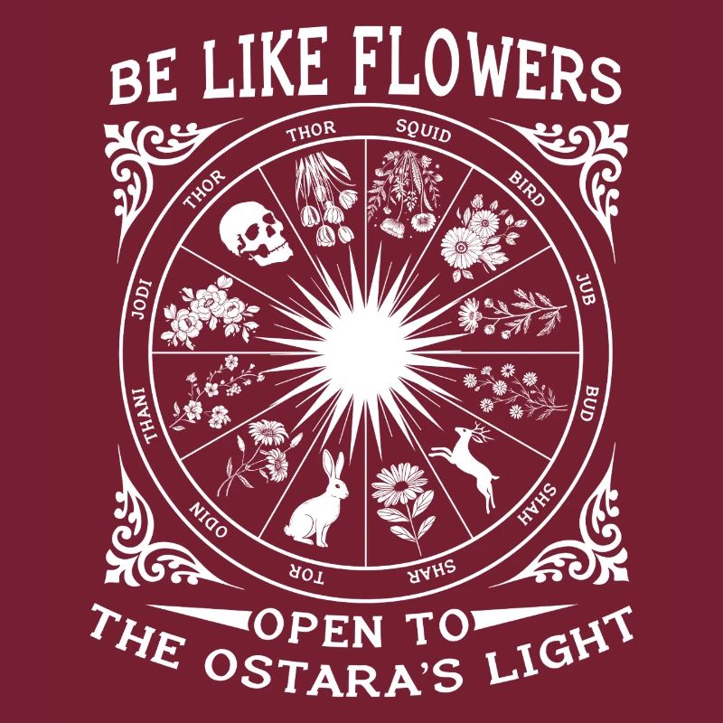 Sois comme les fleurs Joyeuses Pâques Ostara