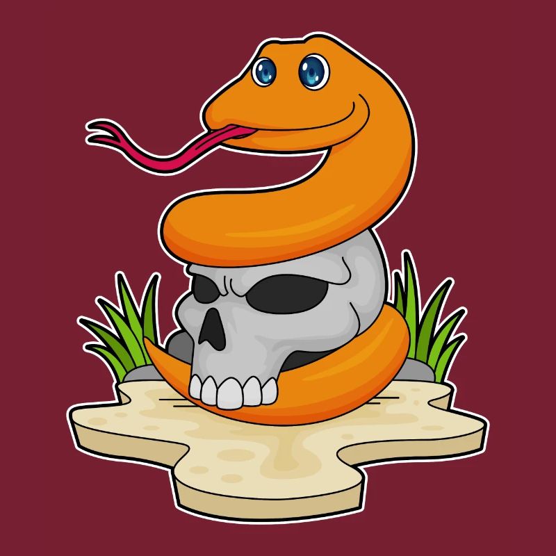 Serpent avec crâne
