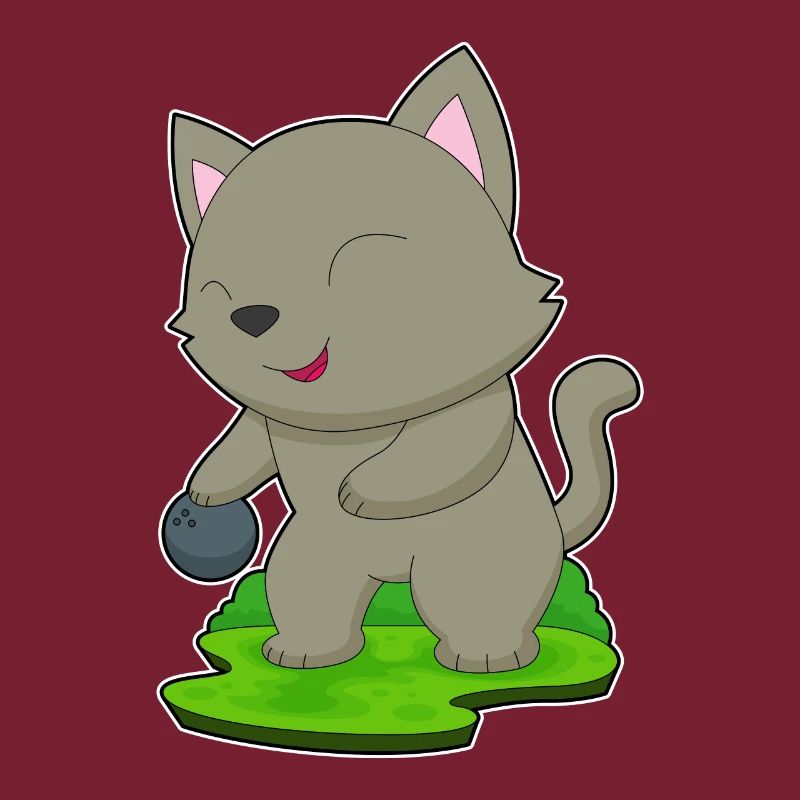 Cat Bowling Bowling Ball