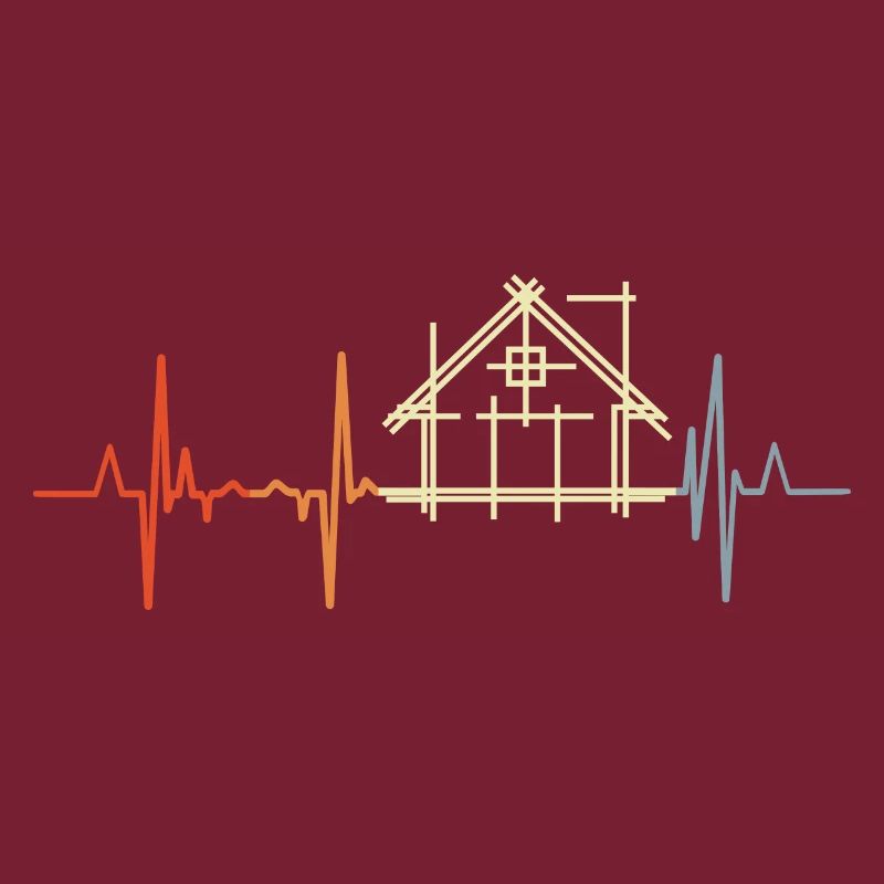 Architecte Cardiogram Look Rétro