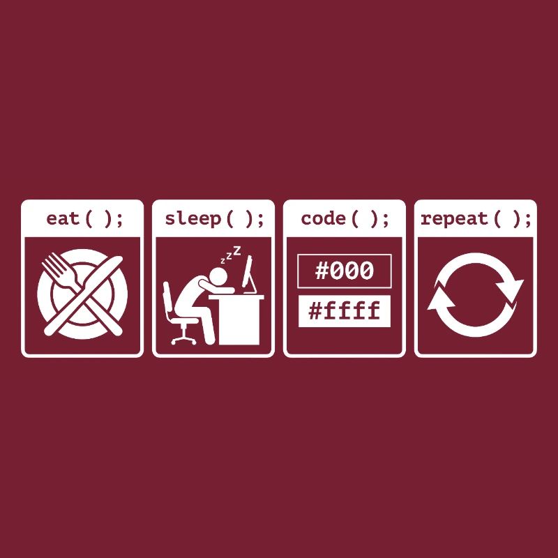 Eat Sleep Code Repeat – Coder Workflow Design