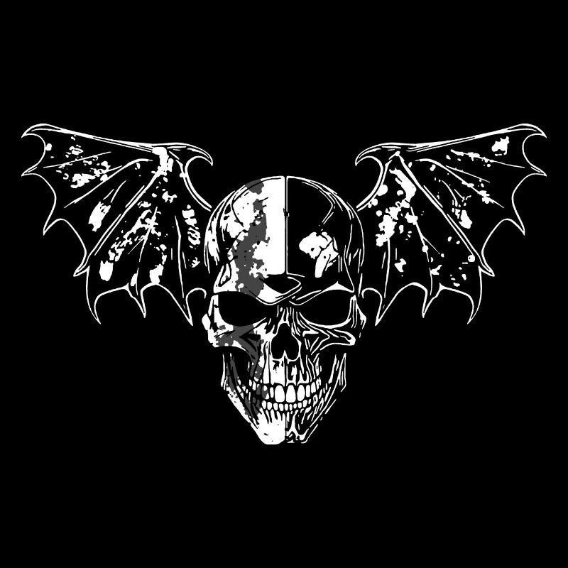 Skull with wings