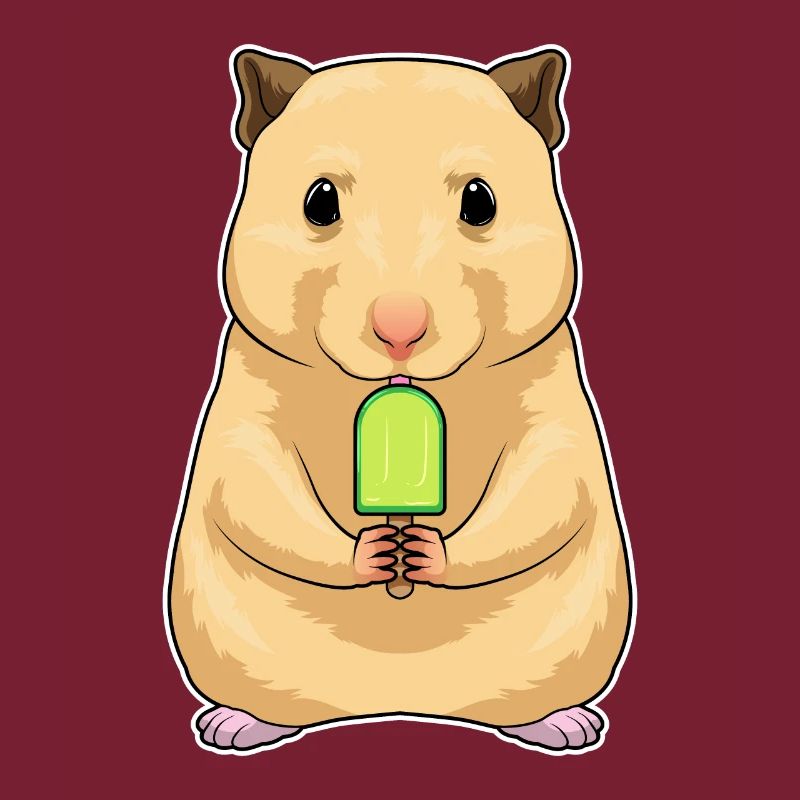 Hamster Eis am Stiel
