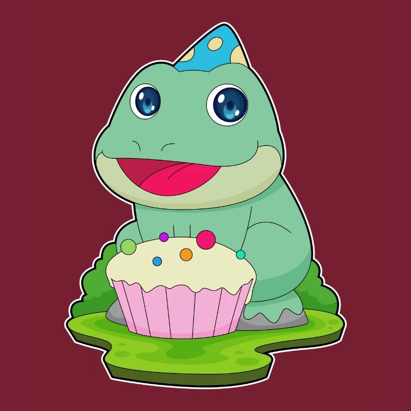 Frosch Geburtstag Cupcake