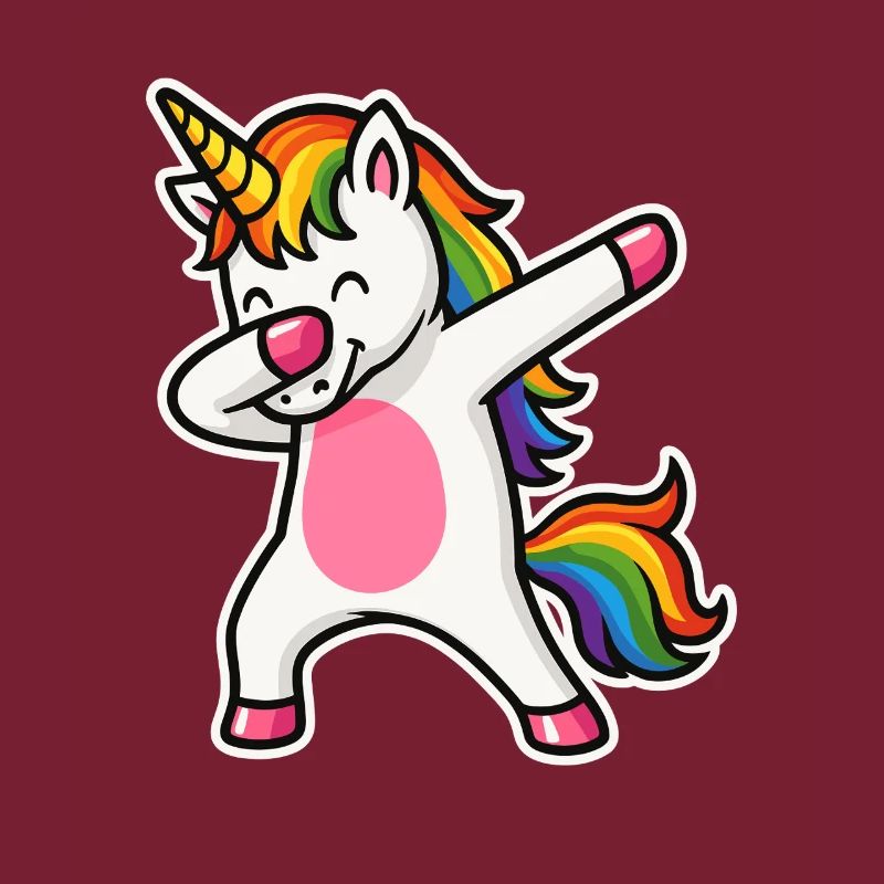 Dabbing Einhorn – Regenbogenpower & Spaß