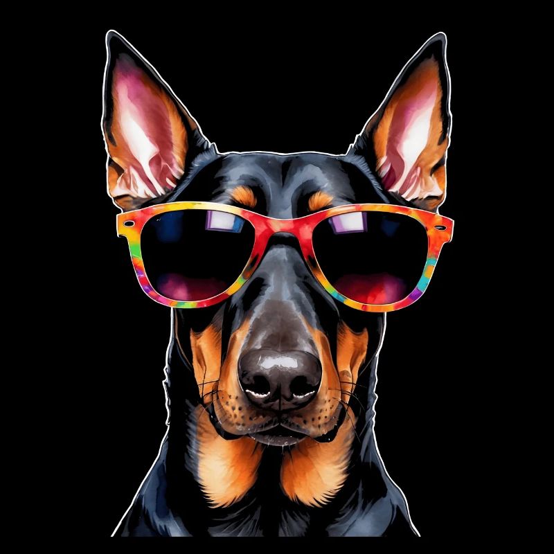Doberman lunettes de soleil chien drôle Design impression