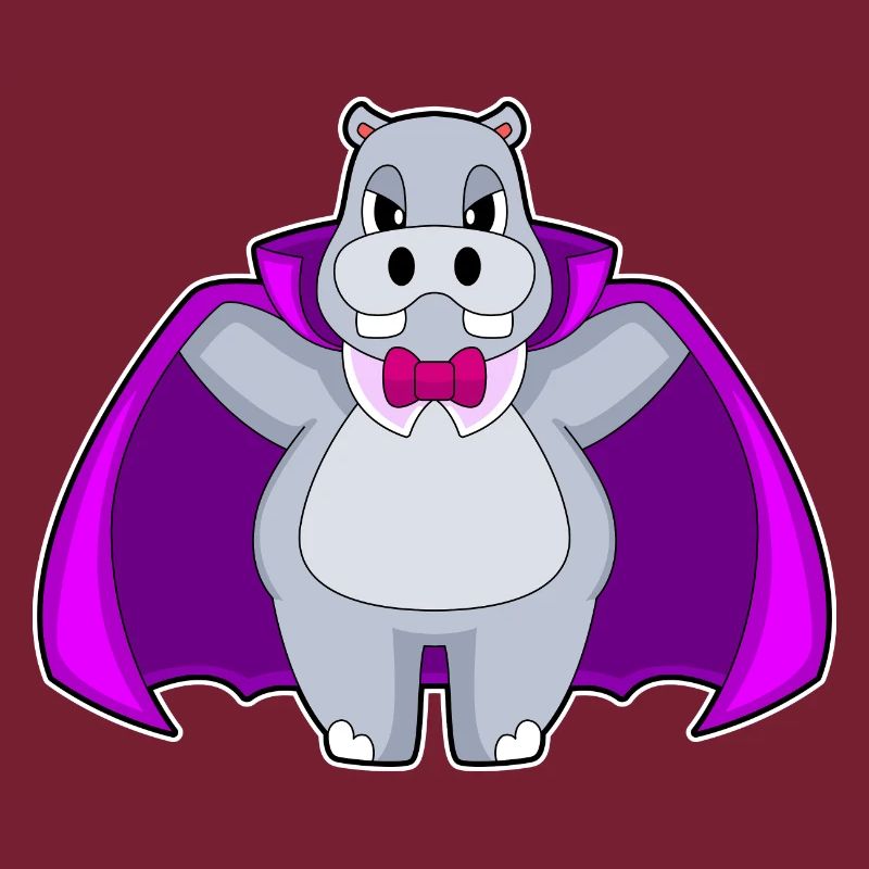 Nilpferd Halloween Vampir