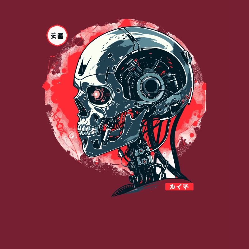 Cyber Cyborg Tech: Robot Skull Skull