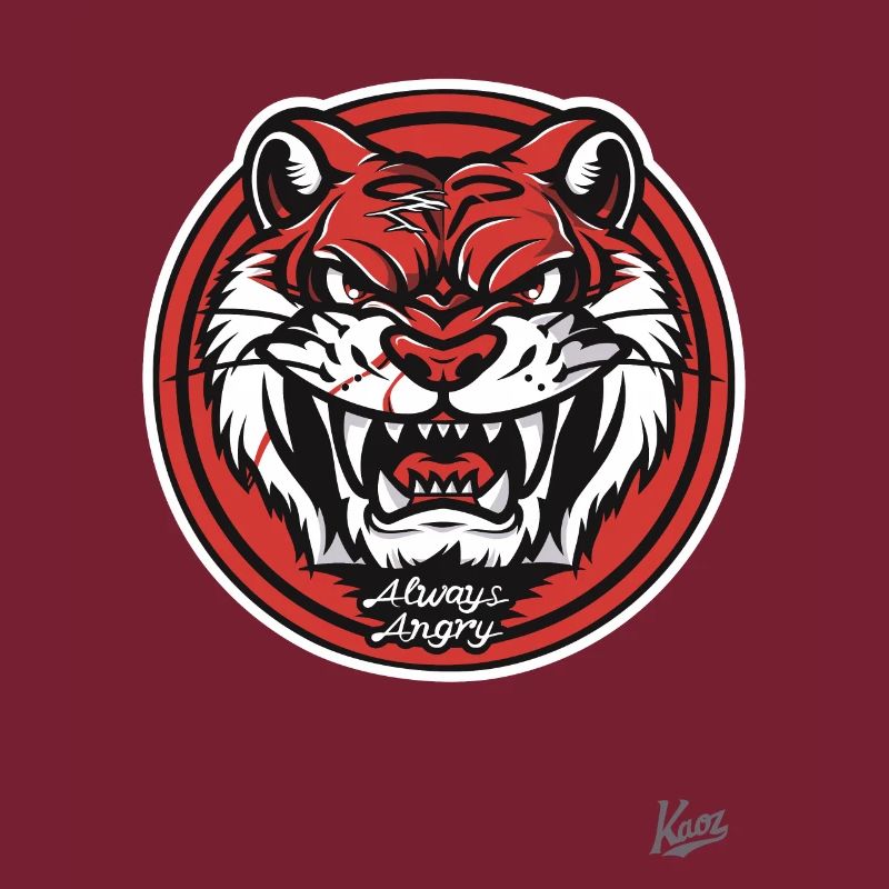 This silly tiger is always angry