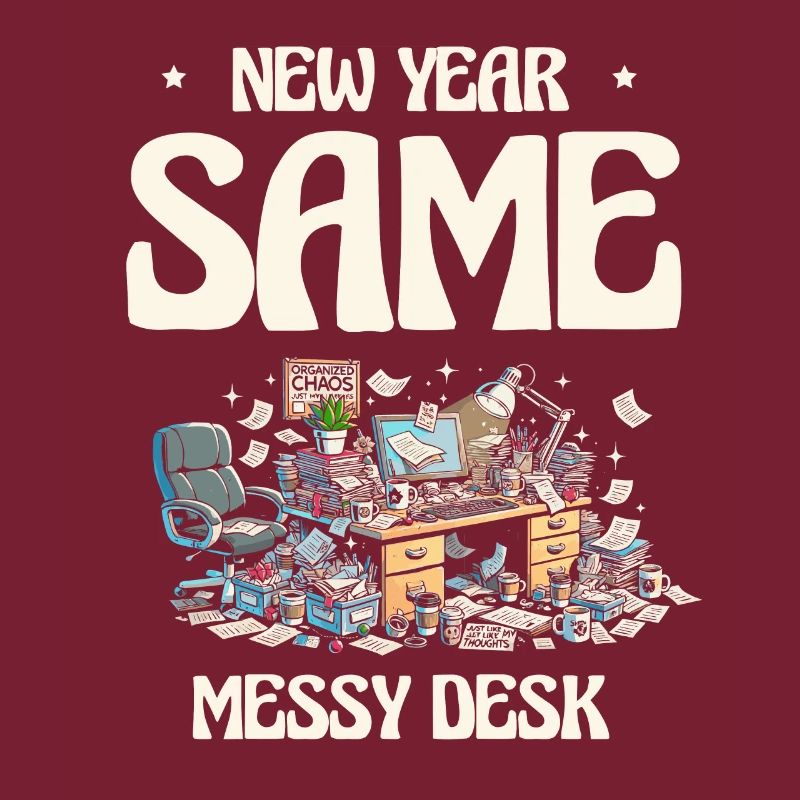 New Year Same Messy Desk