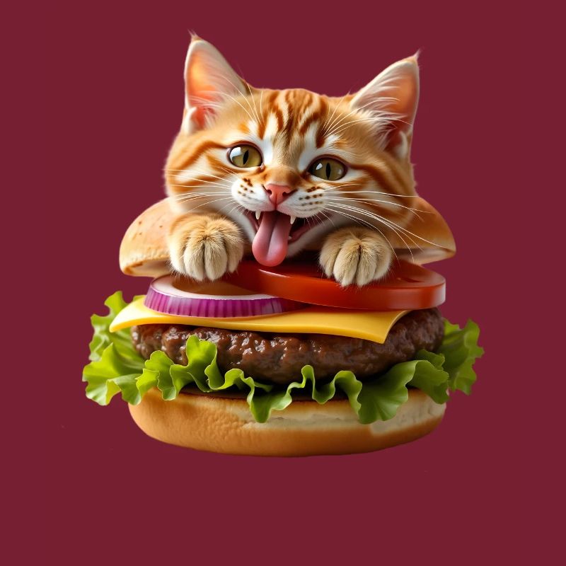 Chat Restauration rapide Burger Chats Hamburger Amoureux des chats