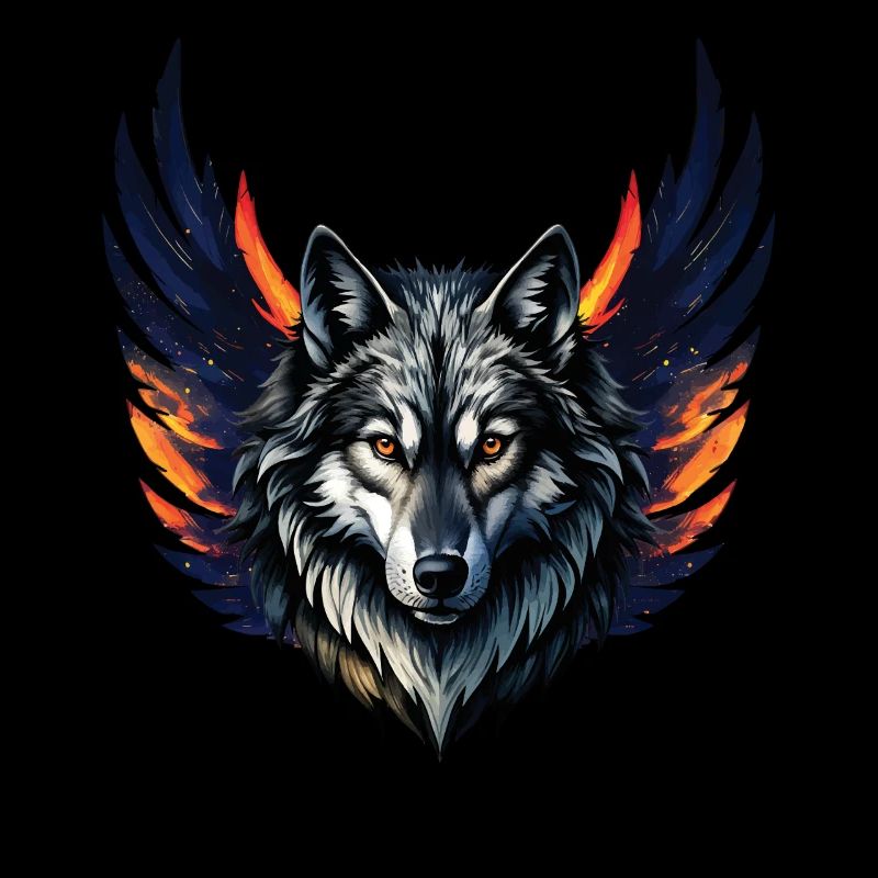 Wolf Liebhaber Wildtier Kunst Wolf Bunt Tier