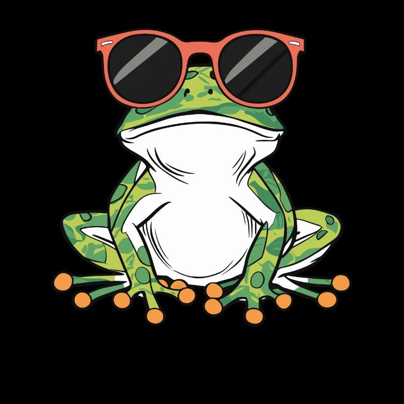 Cool frog with sunglasses