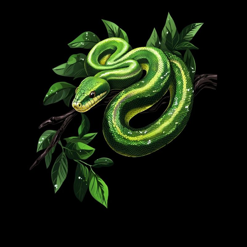 Arbre vert Python Serpents Amoureux Terrarium