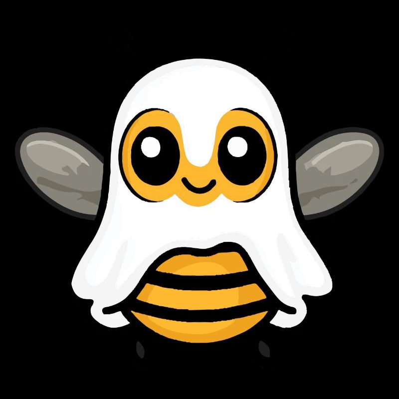Bee Halloween Comic Ghost