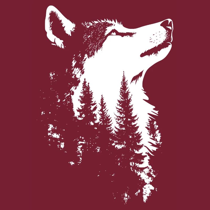 Nordic Wolf Forest Silhouette