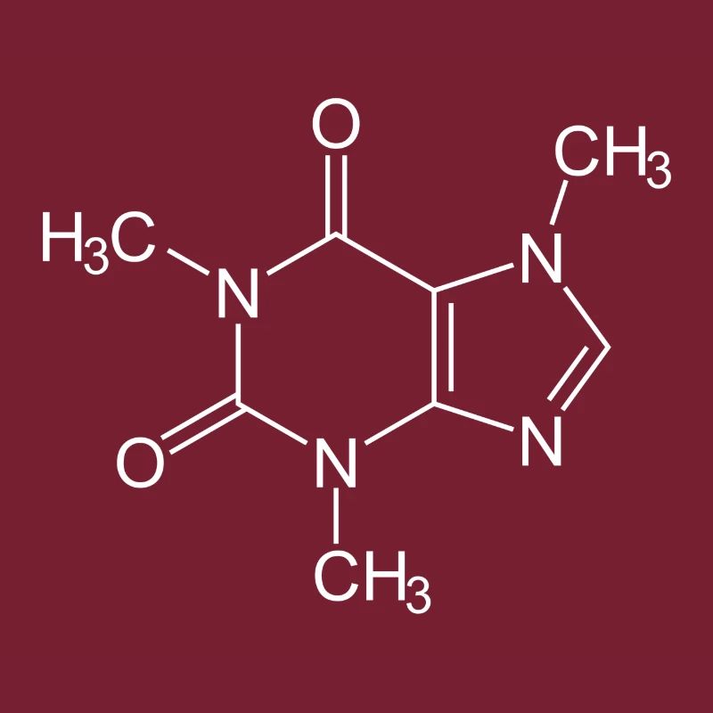 Caffeine molecule structural formula