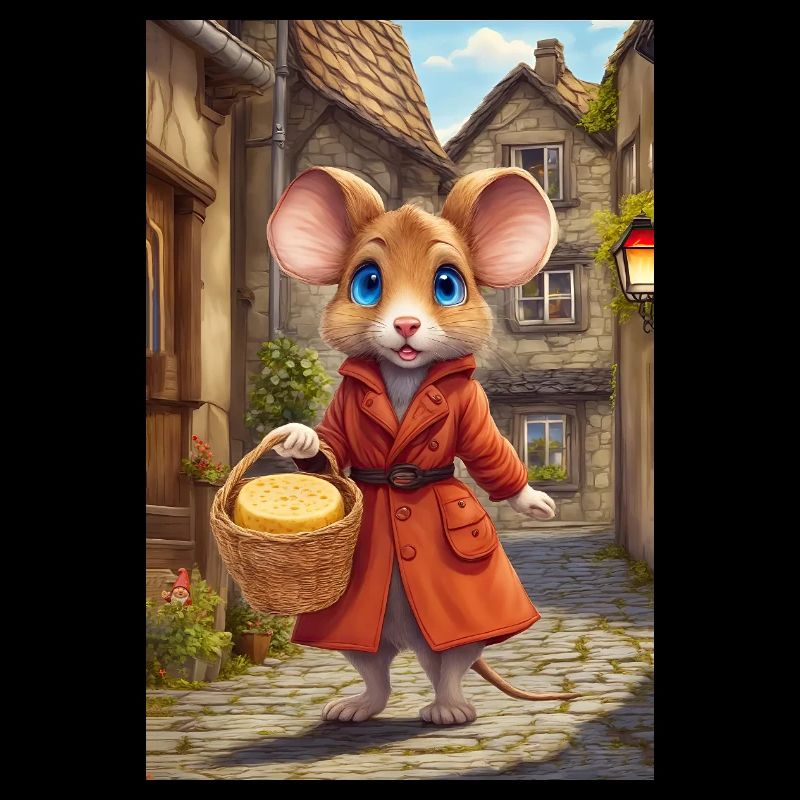Maus mit ihrem Käse