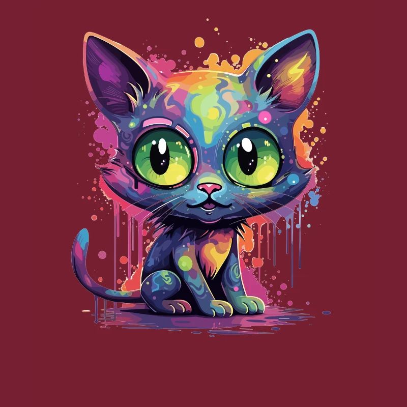 Bunte Neon Katze