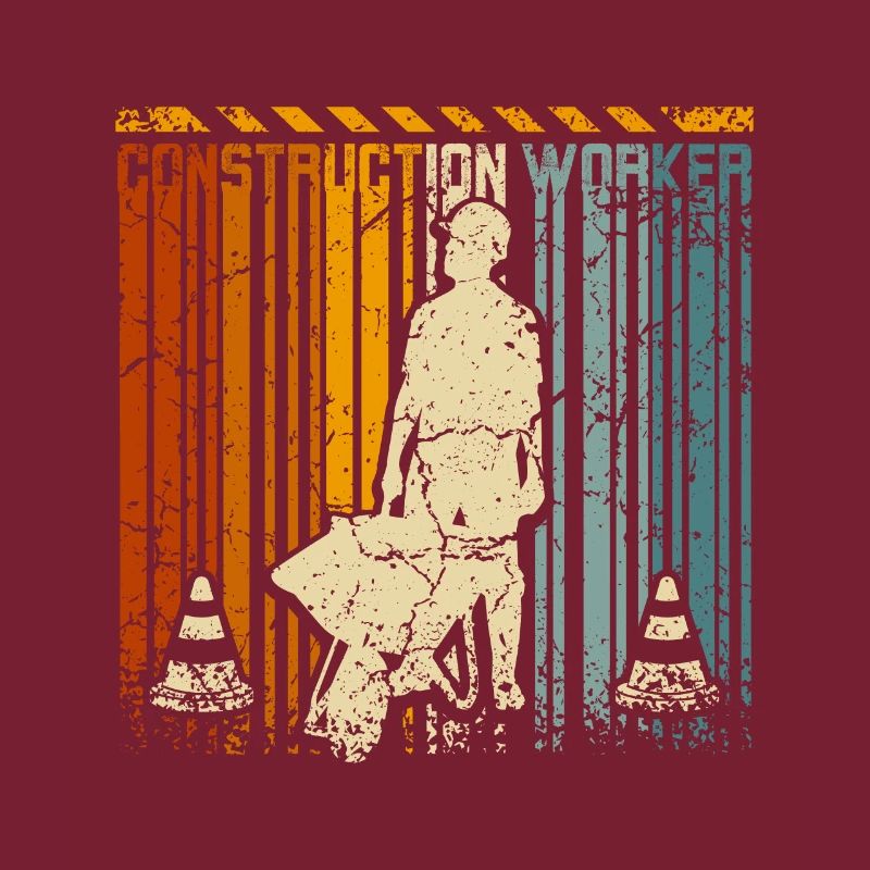 Retro vintage construction worker