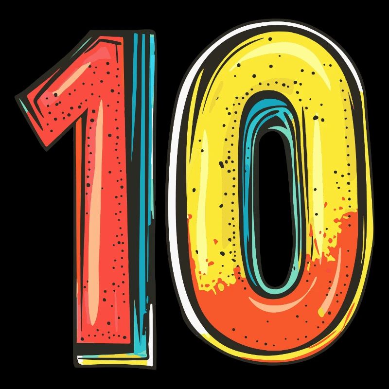 10 Numéro Coloré
