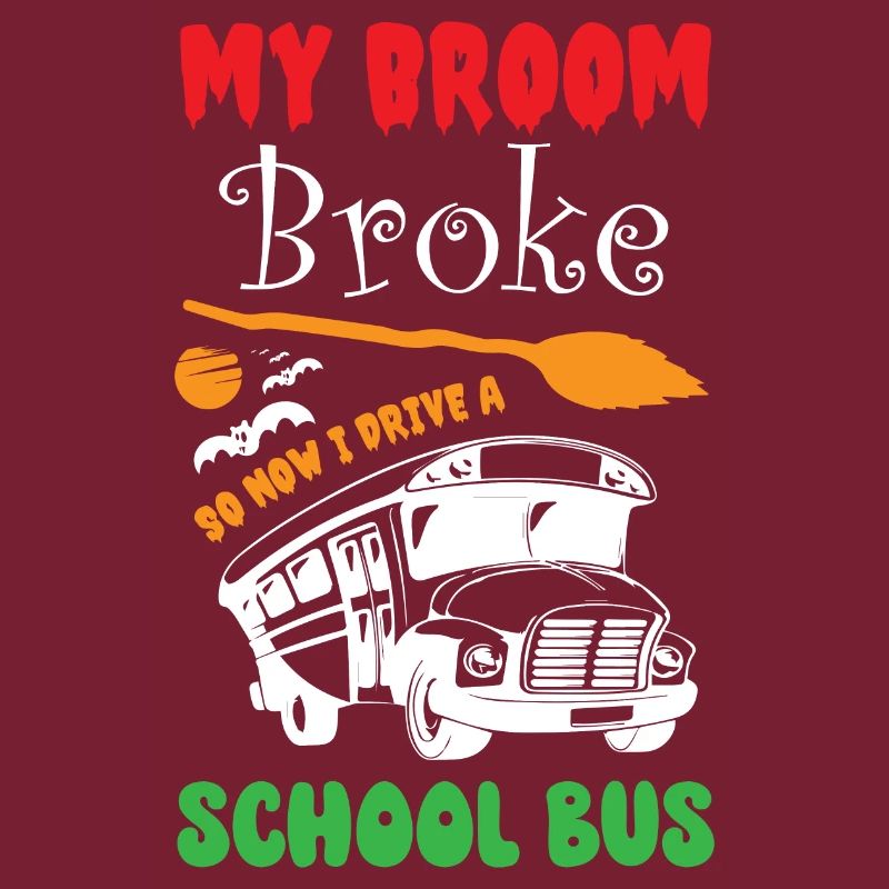 Funny Witch School Bus Driver Halloween