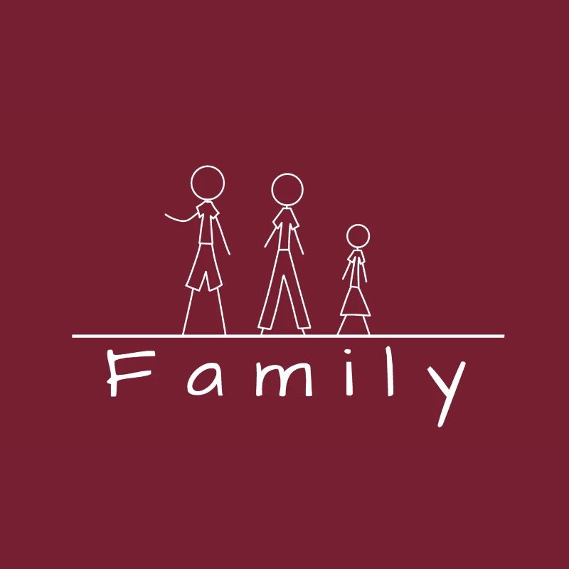 Strichmännchenfamilie