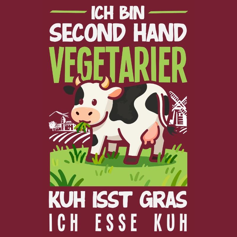 Second Hand Vegetarier Kuh Isst Gras Fleisch