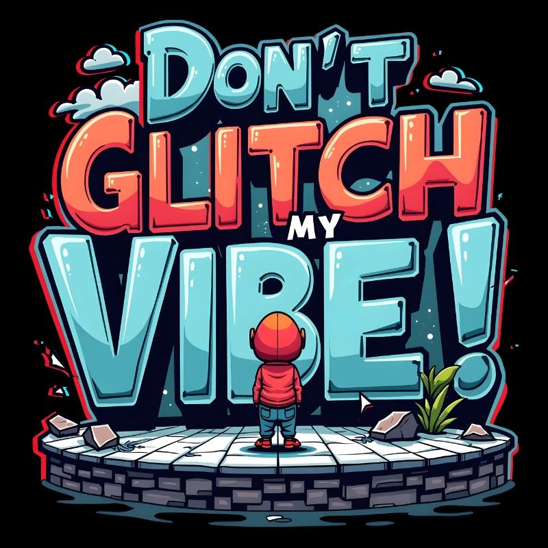 Don't Glitch my Vibe - Retro Gaming Graffiti