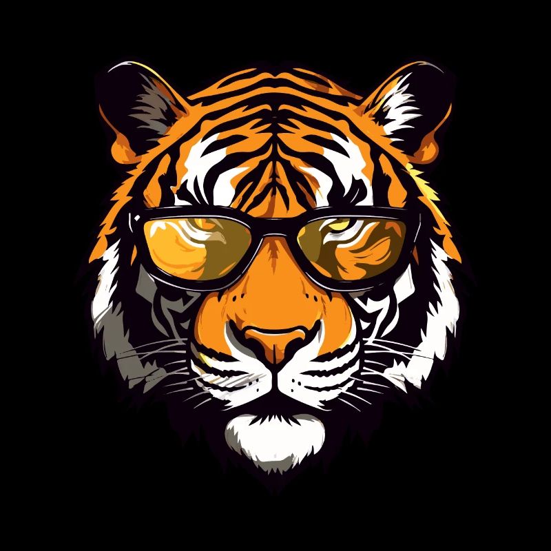 Tiger Head Portrait Cool