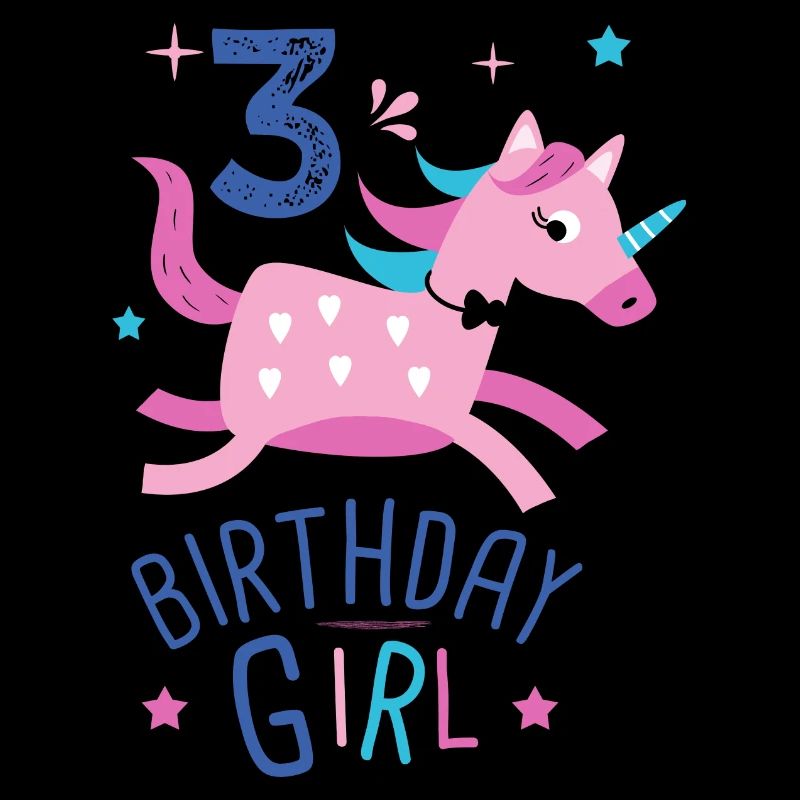 3. Geburtstag Mädchen 3 Jahre Licorn Einhorn