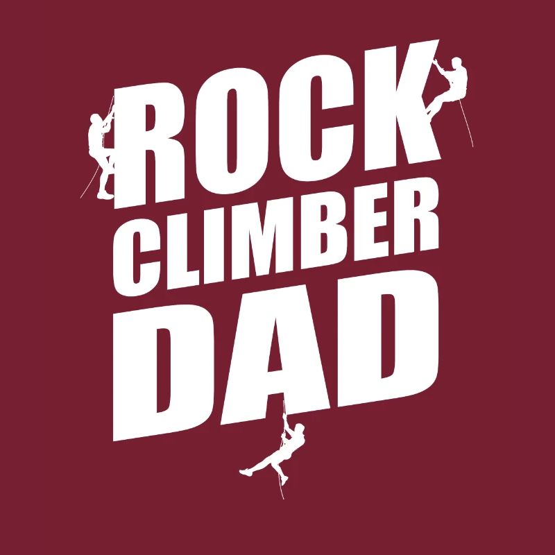 Rock Climber Papa Climbing