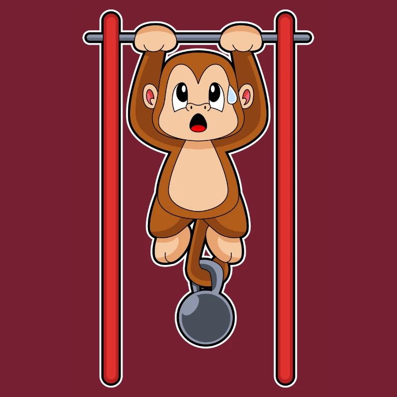 Monkey Bodybuilder Pull-Up Fitness