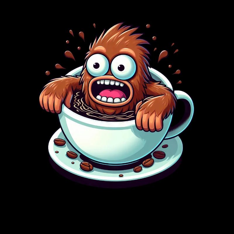 Bigfoot Kaffee Monster Kaffeetrinker