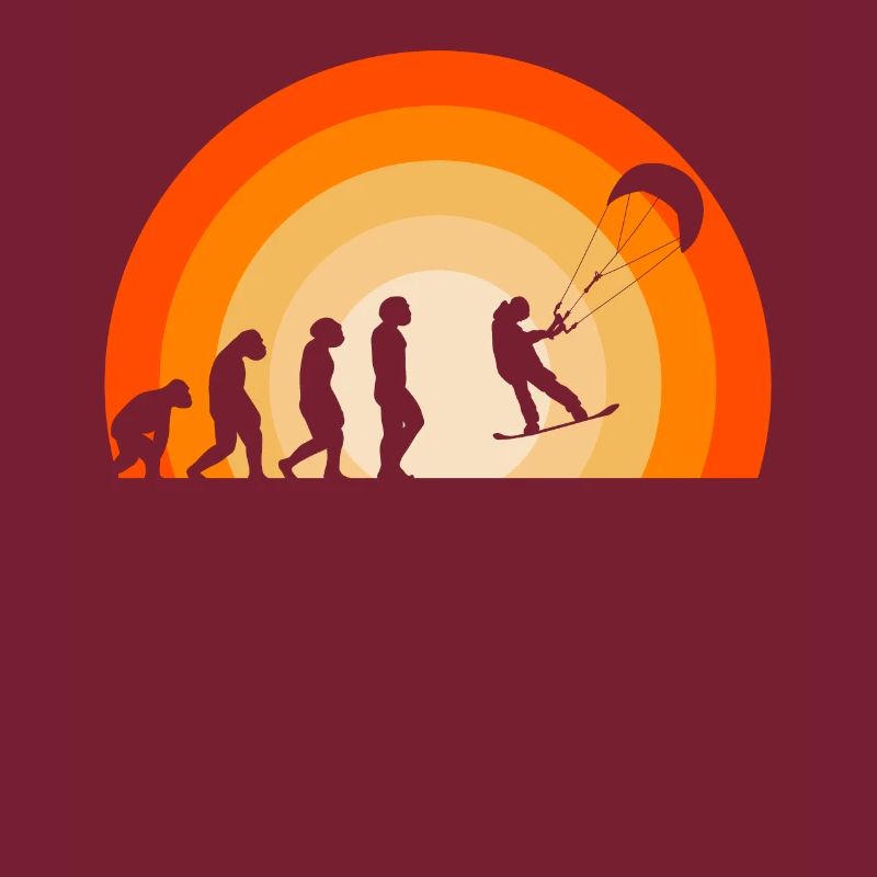 Lustiges Snowkiting Evolution Design