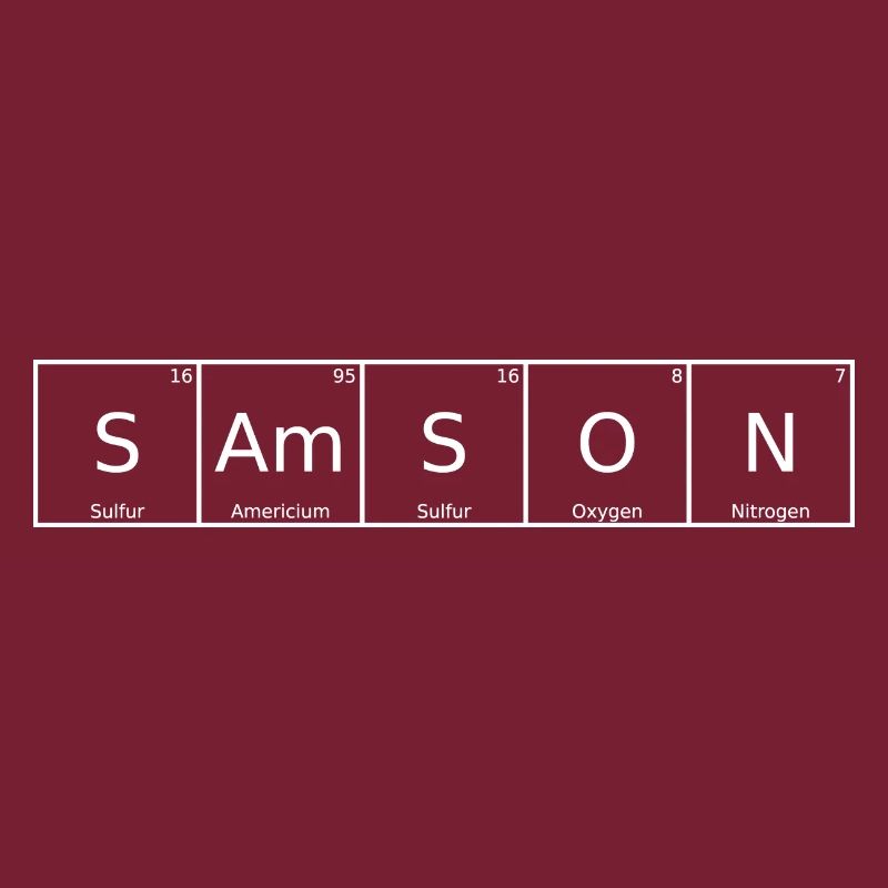 Samson Nom Prénom Chimie Tableau périodique Éléments