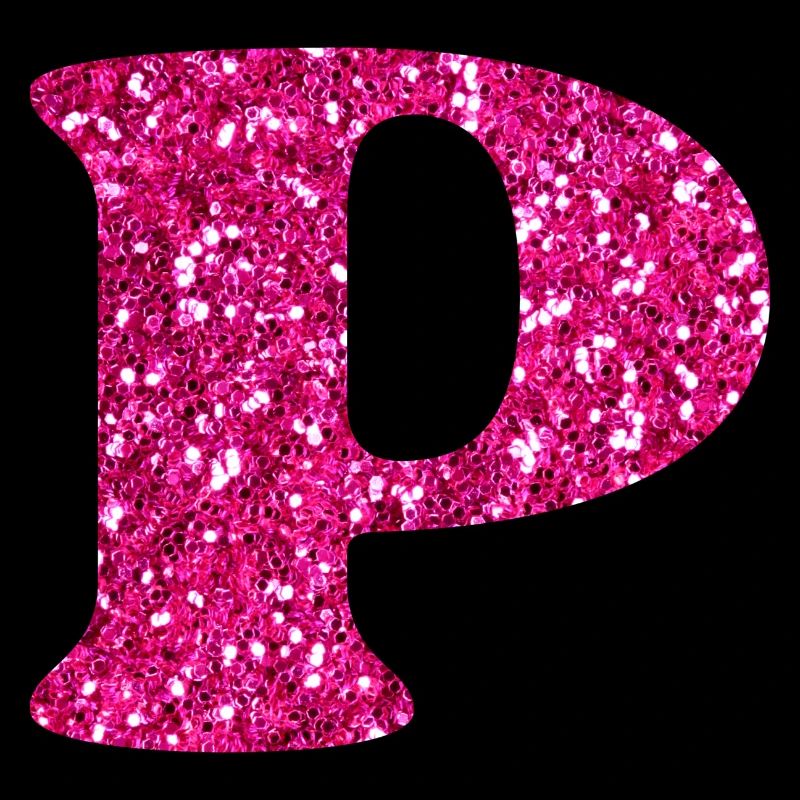 Glitzer rosa Buchstabe p