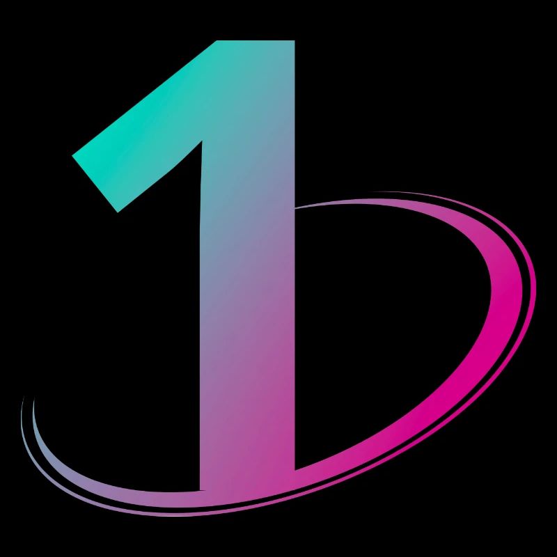 Numéro 1 multicolore