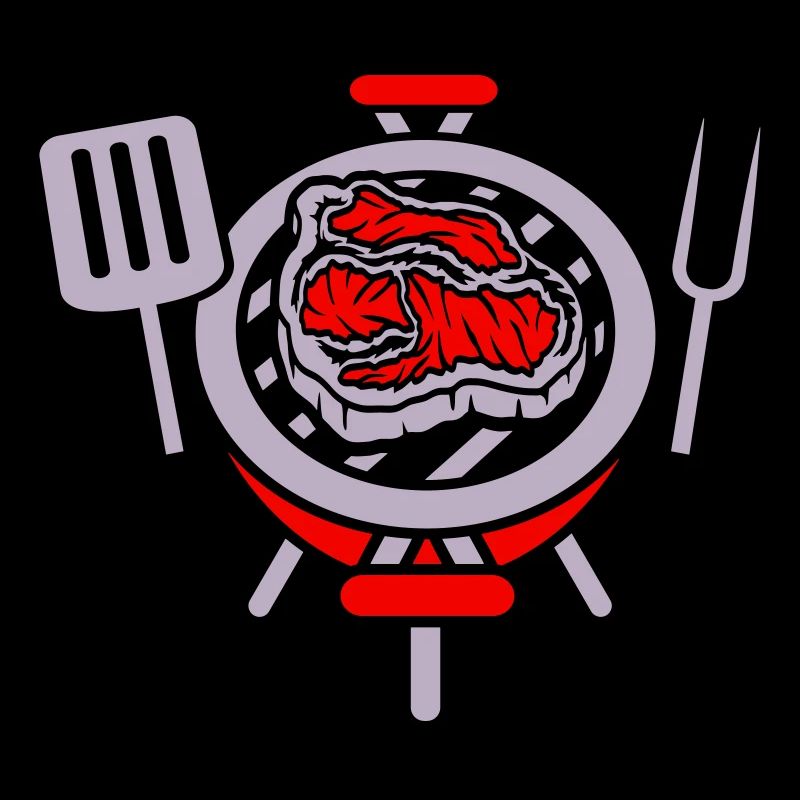 Steak BBQ Grill Master Coal Grill
