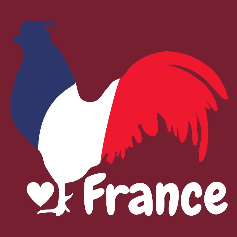 French rooster blue white red