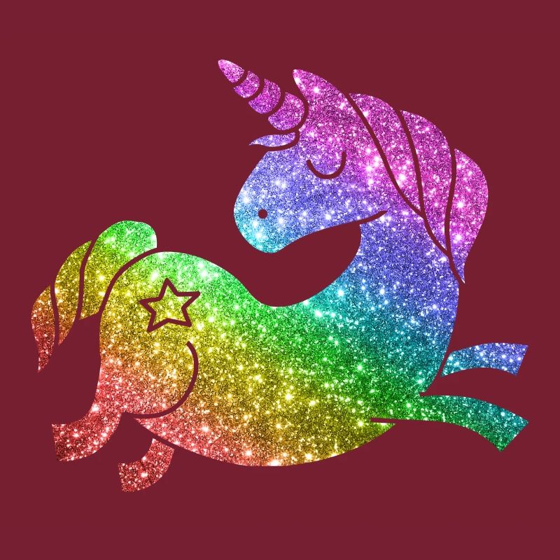 Regenbogen Glitzer Einhorn - Unicorn
