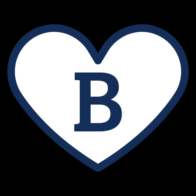 Buchstabe b Herz Sport Trend blau - Geschenkidee