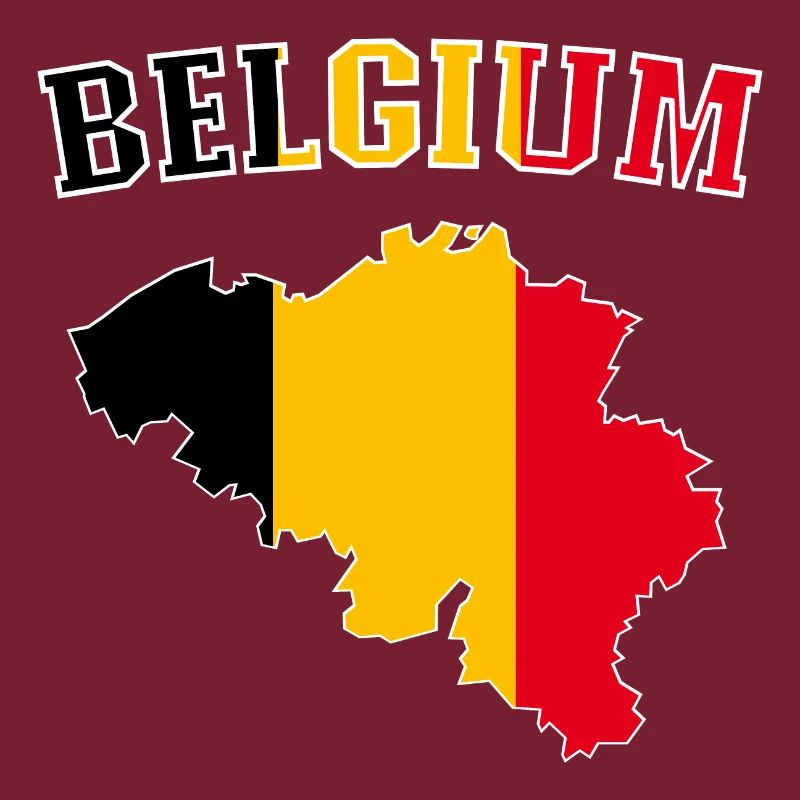 Belgium Flag Map