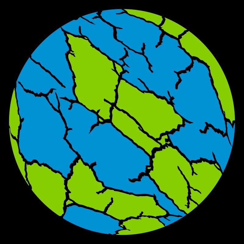 Colorful Ball Cracks Pattern